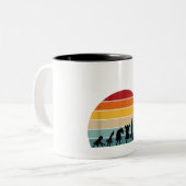 チェスの進化レトロヴィンテージ贈答 ツートーンマグカップ (正面左)