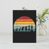 チェスの進化 レトロ ビンテージ チェスプレゼント 招待状 (スタンド正面)