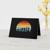 チェスの進化 レトロ ビンテージ チェス好きへのギフト カード (黄色い花)