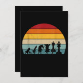 チェスの進化 レトロ ヴィンテージ チェスプレーヤーへのギフト 招待状 (正面/裏面)