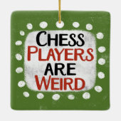 チェスの選手は風変わりオーナメント セラミックオーナメント (裏面)