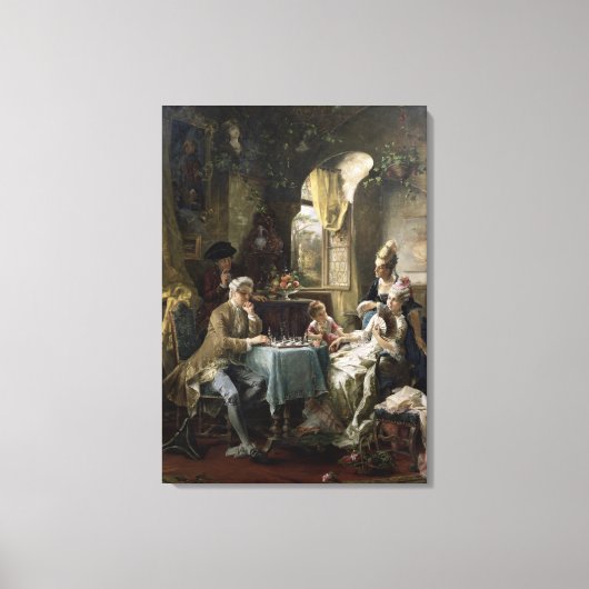 チェスの選手， 1887 2 キャンバスプリント (正面)