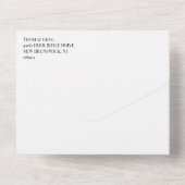 チェスの駒がモチーフのゲイウェディング 黒白のキング チェス ピース オールインワン招待状 (裏面)