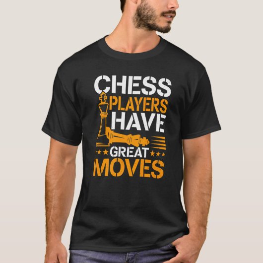チェスの駒が動素晴らしく Tシャツ (正面)