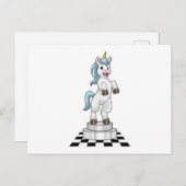 チェスの駒としてのユニコーン(Knight) ポストカード (正面/裏面)