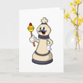 チェスの駒のキング（チェス盤の上）.PNG カード (黄色い花)