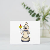 チェスの駒のキング（チェス盤の上）.PNG ポストカード (スタンド正面)