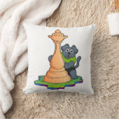 チェスの駒のクイーンと犬 クッション (ブランケット)