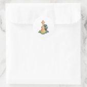 チェスの駒のクイーンと犬 ラウンドシール (バッグ)