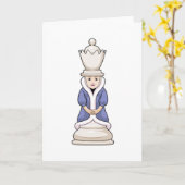 チェスの駒のクイーン チェス カード (黄色い花)