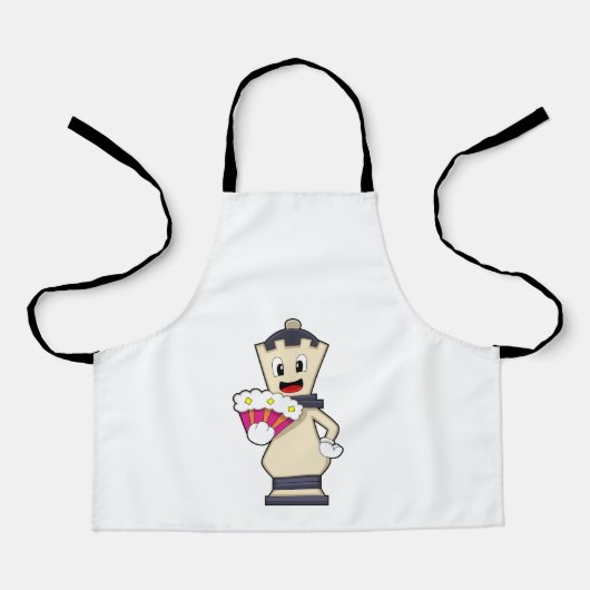 チェスの駒のクイーン(Chess.PNG) エプロン (正面)