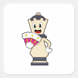 チェスの駒のクイーン(Chess.PNG) スクエアシール