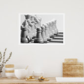チェスの駒のクローズアップ ポスター (キッチン)