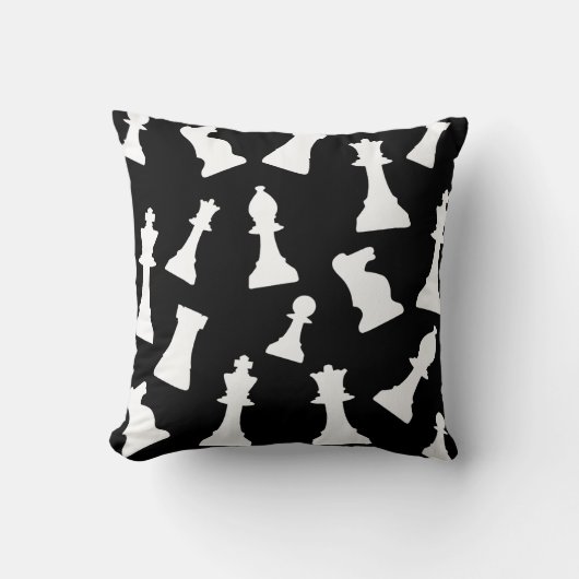 チェスの駒のパターン クッション (正面)