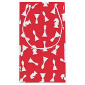 チェスの駒のパターン – シームレス – チェスのゲーマー スモールペーパーバッグ (裏面)