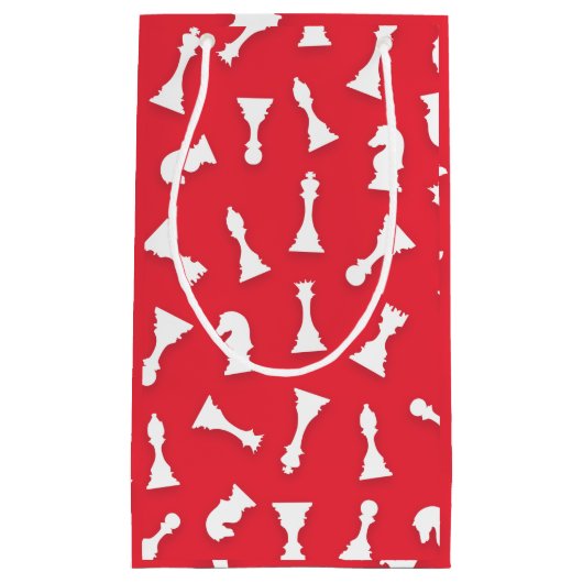 チェスの駒のパターン – シームレス – チェスのゲーマー スモールペーパーバッグ (正面)