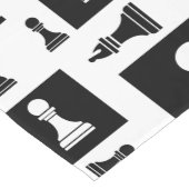 チェスの駒のパターン – 白黒 ショートテーブルランナー (コーナー)