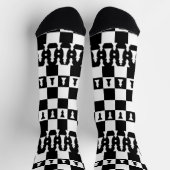チェスの駒のパターン – 白黒 ソックス (上部)