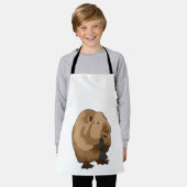 チェスの駒のビショップでビーバー エプロン (着用した状態)