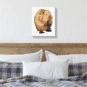 チェスの駒のビショップでビーバー キャンバスプリント (インサイチュ (寝室))