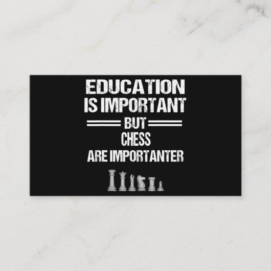 チェスの駒の教育ユーモア皮肉なキリおもしろいスト エンクロージャーカード (正面)