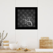 チェスの駒の旅（ホワイトキングズナイト） ポスター (キッチン)