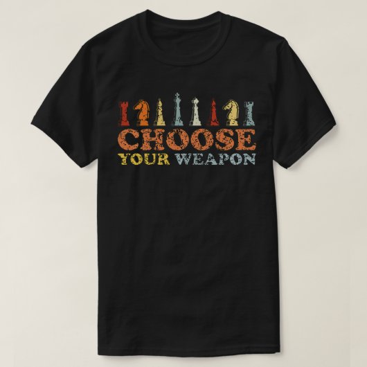 チェスの駒の武器を選択 Tシャツ (デザイン正面)