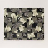 チェスの駒の置き場 ジグソーパズル (横)