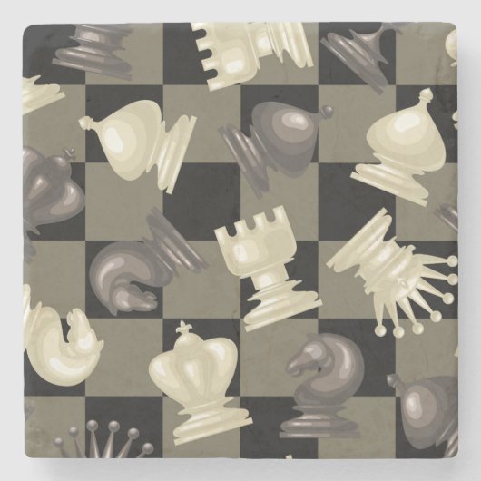 チェスの駒の置き場 ストーンコースター (正面)