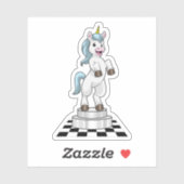 チェスの駒の騎士としてのチェスのユニコーン シール (シート)