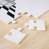 チェスの駒の騎士としてのチェスのユニコーン ジグソーパズル (側面)