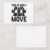 チェスの駒を移動おもしろいする方法 ノートカード (正面/裏面)