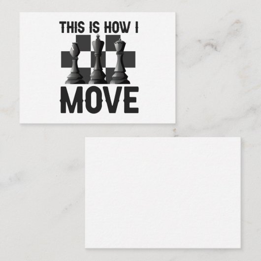チェスの駒を移動おもしろいする方法 ノートカード (正面/裏面)