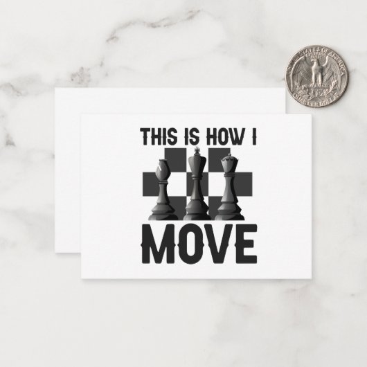 チェスの駒を移動おもしろいする方法 ノートカード (正面/裏面インサイチュ)