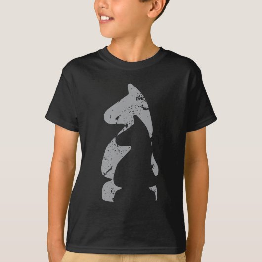 チェスの駒を騎士 Tシャツ (正面)