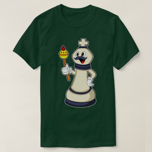 チェスの駒キング Tシャツ (デザイン正面)