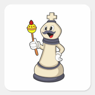チェスの駒キングat Chess.PNG スクエアシール