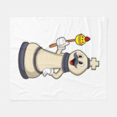 チェスの駒キングat Chess.PNG フリースブランケット (正面(横))