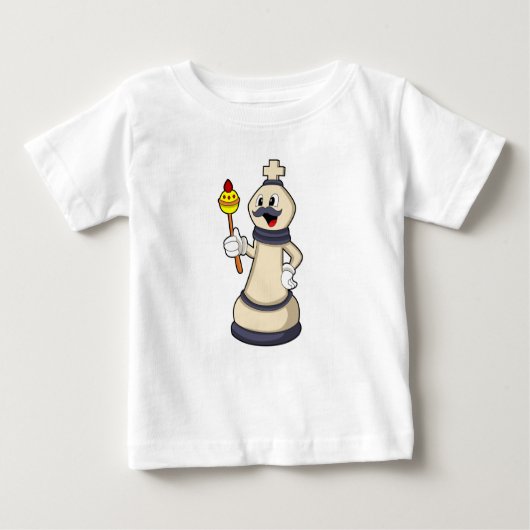 チェスの駒キングat Chess.PNG ベビーTシャツ (正面)