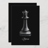 チェスの駒ハロウィーンの衣装を着たチェスの恋人 シーズンカード (正面/裏面)