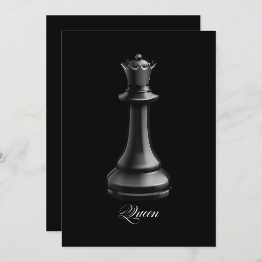 チェスの駒ハロウィーンの衣装を着たチェスの恋人 シーズンカード (正面/裏面)