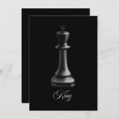 チェスの駒ハロウィーンの衣装を着たチェスの恋人 招待状 (正面/裏面)