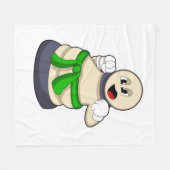 チェスの駒ポーン フリースブランケット (正面(横))