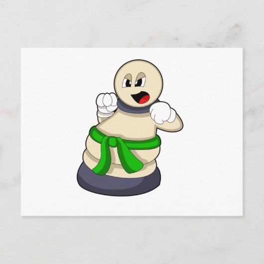 チェスの駒ポーン ポストカード (正面)