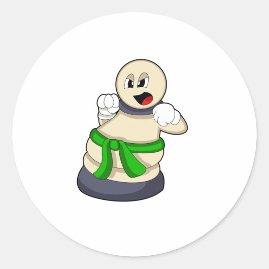 チェスの駒ポーン ラウンドシール (正面)