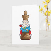 チェスの駒 キング チェス カード (黄色い花)