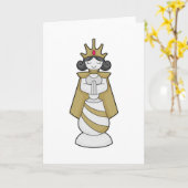 チェスの駒 クイーン クラウン チェス カード (黄色い花)