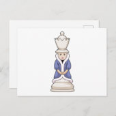 チェスの駒 クイーン チェス ポストカード (正面/裏面)