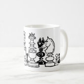 チェスの駒 コーヒーマグカップ (正面右)