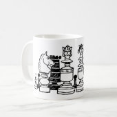 チェスの駒 コーヒーマグカップ (正面左)